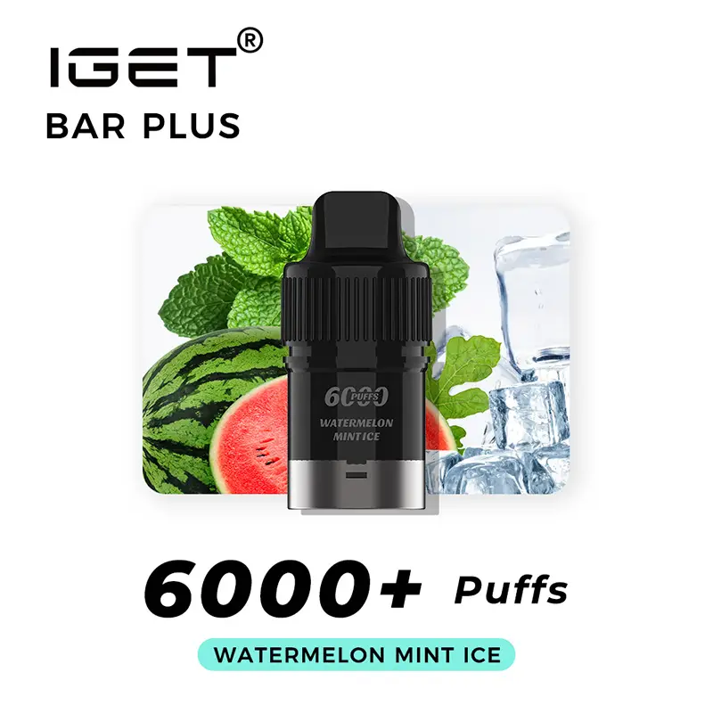 IGET Bar Plus Pod 6000 Puffs - Watermelon Mint Ice IGET Bar Plus Pod 6000 Puffs - Watermelon Mint Ice